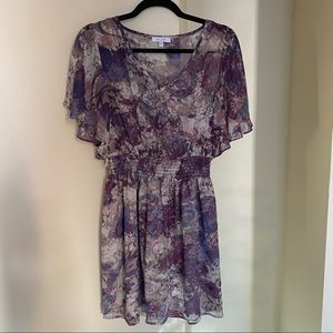 Purple watercolor sun dress
